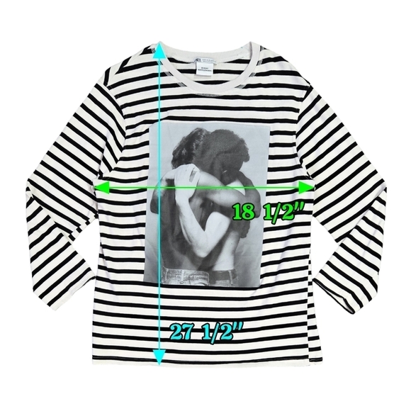 Zara Robert Mapplethorpe Embrace 100% Cotton Striped Top Limited Edition Rare - Picture 3 of 11